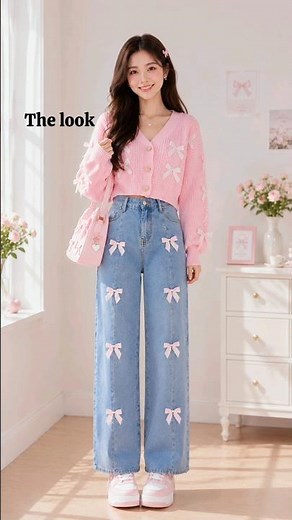 Pink Sweatshirt || Blue Jeans Outfit ||🌸🌷#fashion #outfitideas #ytshorts #shorts