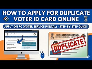 How to Apply Duplicate Voter ID Card Online | Full Guide Step by Step