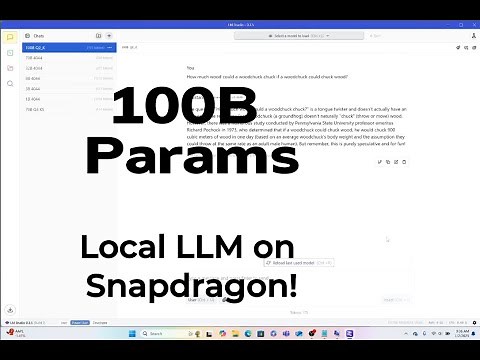 Running 100B Parameter LLM Model on Snapdragon X Elite, Microsoft Surface Laptop 7