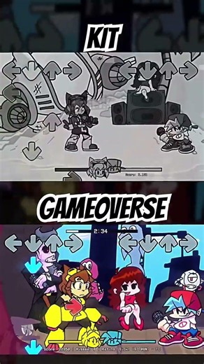New FNF Mod: Kit vs Gameoverse Challenge! #fnf #fridaynightfunkin