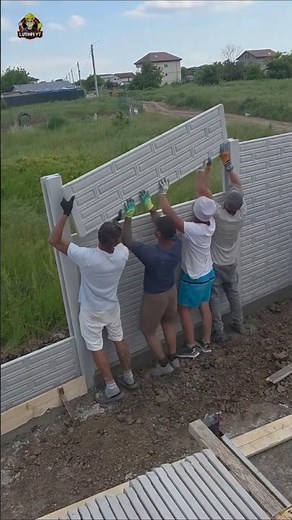 Installing Precast Concrete Fence Panels in Minutes | Fast & Durable Boundary Wall Construction
