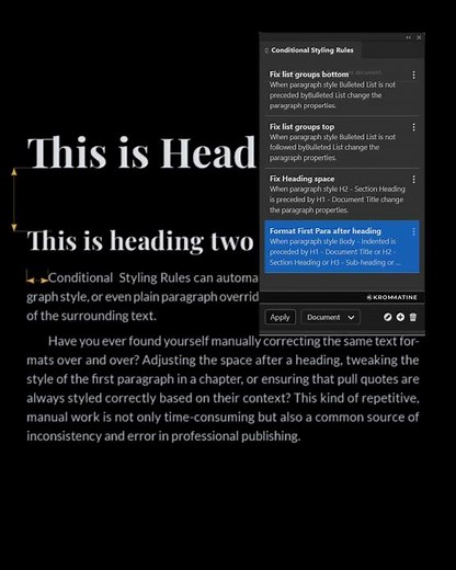 Automating InDesign Formatting: Conditional Styling Rules Plugin