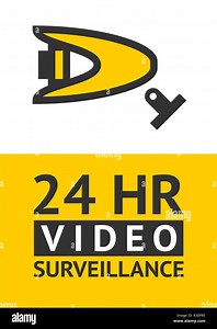 Notice Video Surveillance symbol, sticker. Vector illustration for print Stock Vector Image & Art - Alamy