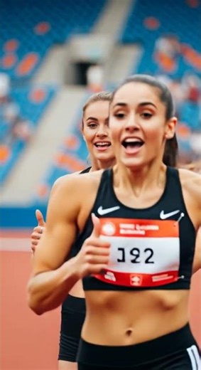 Victory Smile After the Race 🏃‍♀️✨ Feel the Rush of Triumph #Athletics #Running #Motivation