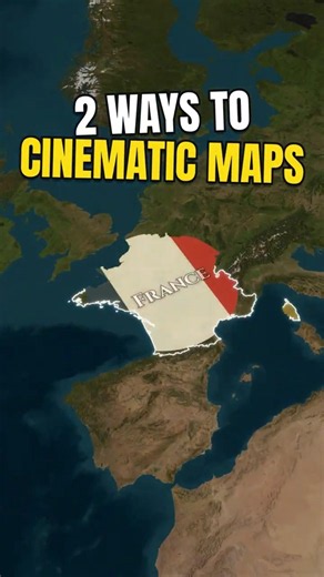 How to Make a Cinematic Country Reveal (Manual vs AI) #MapAnimation #Shorts #France #Cinematic #AI
