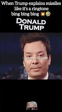 When Trump explains missiles like it’s a ringtone: bing bing bing 💥🤣