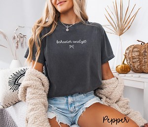 Behavior Analyst Shirt: Comfort Colors ABA Therapist Tshirt, BCBA Graduation Gift, Sped Teacher Tee - Etsy