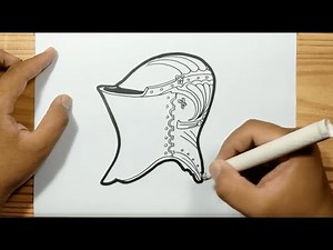 How to draw OLD KNIGHT HELMET