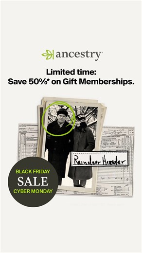 Save 50% on Ancestry Gift Memberships. | Ancestry