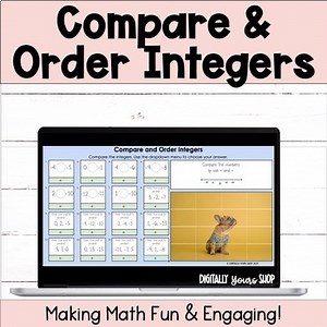 Compare and Order Integers Self-Checking Digital Activity