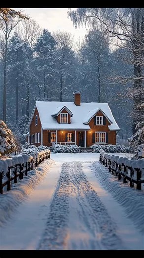 Tiny Houses 🏠 on Instagram: "Cozy winter cabin in a snowy forest — peaceful, and beautifully calm ❄️ #dreamplace #cozyvibes #winter"