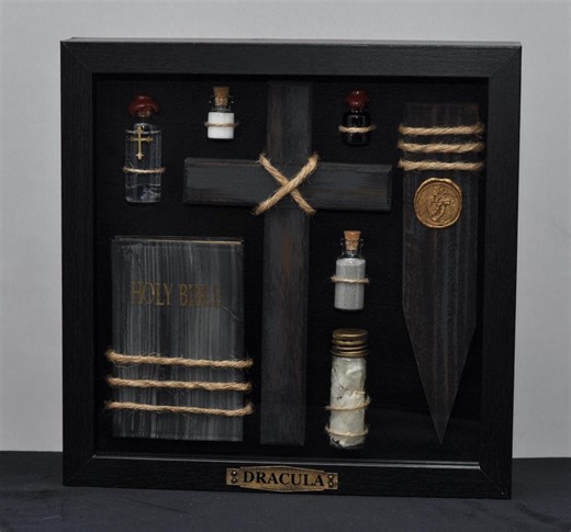 Dracula Vintage Vampire Hunting Kit Shadow Box- Medium - Etsy