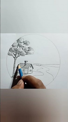 Realistic Scenery Drawing | Step by Step Nature Landscape with Pencil