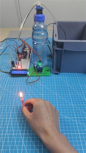 DIY Fire Detection and Suppression System #arduino #electronic #diy #robot