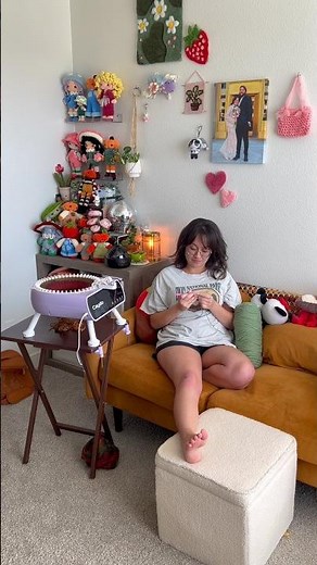 Trying Caydo’s Electric Knitting Machine 🧶✨ #crochet #knitting #caydo #fiberart #ad #sponsored