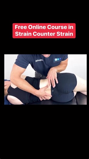 Strain Counterstrain is one of the most effective gentle osteopathic techniques for reducing muscle tension and restoring movement. This clip demonstrates a positional release technique used to reduce irritation and reset neuromuscular tone around the hip. You can learn these techniques in our FREE online course in Osteopathic Positional Release / Strain Counterstrain. Inside the course you’ll learn: • Core Strain Counterstrain principles • Practical positional release techniques • Clinical appl