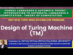 Formal Languages & Automata Theory | Problem-15. Design of TM for Recursively Enumerable Languages