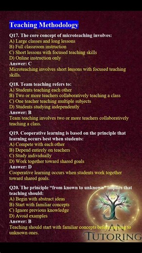 Pedagogy mcqs | Teaching Techniques and Methodology #shorts #fpsc #ppscpapers #educationquestions