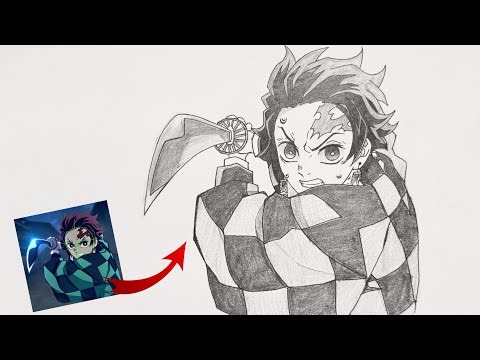 How to Draw Tanjiro Kamado Step by Step | Demon Slayer Drawing Tutorial