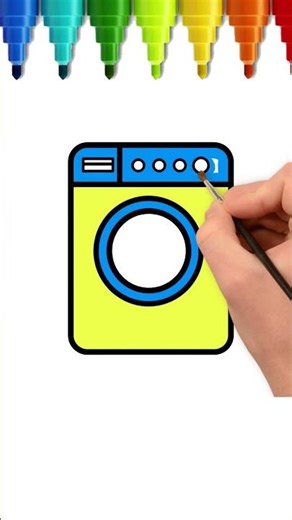 Washing Machine Drawing and Coloring
