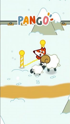 Watch Fox Try to help the Sheep! 🦊🐑#shorts #FoxChasingSheep #PangoSheep