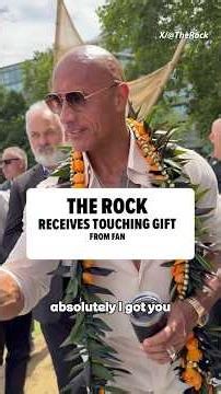 Dwayne "The Rock" Johnson receives a touching gift from a fan