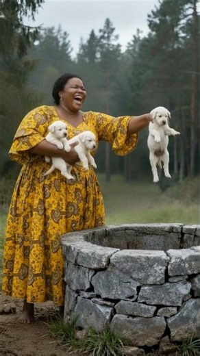 Hero Foal Helps Save Puppies After They’re Thrown Into a Deep Well #rescue #puppy #rescueefforts