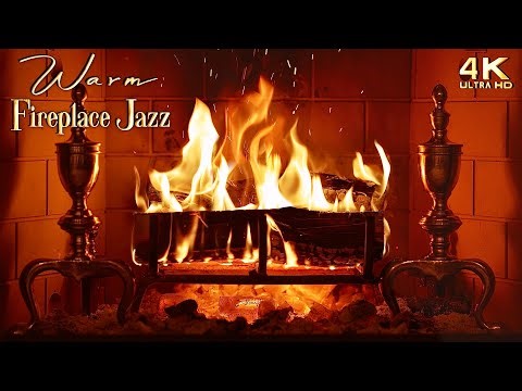🔥 Warm Fireplace Jazz w/ Cozy Fire Ambience 🔥 No Ads