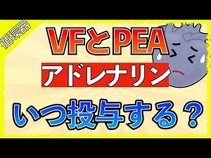 イラストで学ぶ医学！「VFのアドレナリン投与のタイミングとは？」PEAや心静止はいつアドレナリンを投与する？