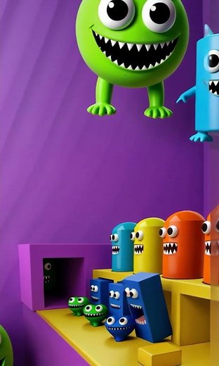 Can This Cute Monster Hide? 😂 #3DArt #Blender #CGI #CharacterAnimation #PerfectLoop