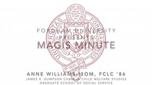 "So, now that I’m back at Fordham, actually, all these years later,...