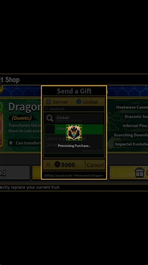 DAY 913 OF GIFTING PERMS TO SUBSCRIBER AKK 💔 #bloxfruits#roblox#permdragon#viral#shorts#giveaway