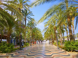 Explanada de España (Spanish Promenade) in Alicante, Spain