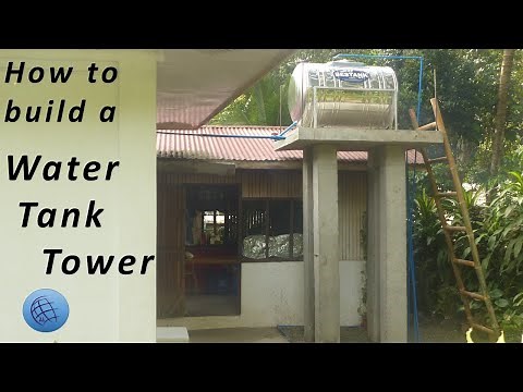 Construction of water tank tower in the Philippine province of Mindanao