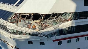 Watch two Carnival cruise ships collide