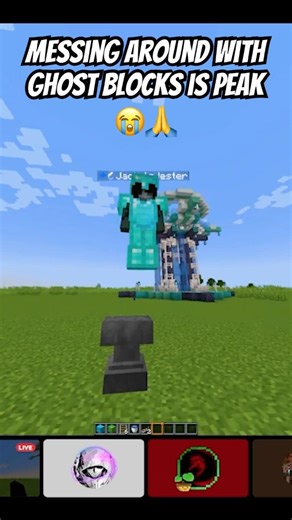 Messing around with ghost blocks in Minecraft is peak! #minecraft #minecraftshorts #judelow
