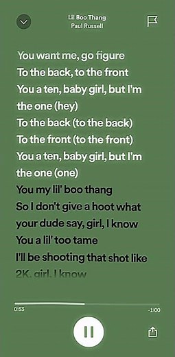 Paul Russell - Lil Boo Thang (Lyrics)