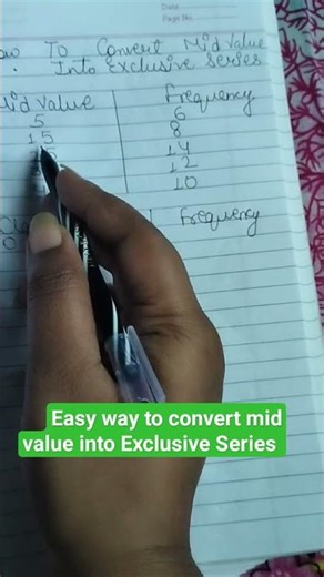 How to Convert Mid Value into Exclusive Series | Statistics # economics | Class 11