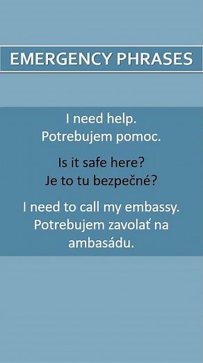 Emergency Phrases in SLOVAK part 2 #edutok #languagelover #slovakia #fyp #fypシ #languagelearning