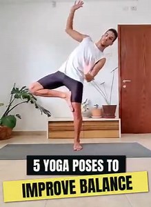 39K views · 2.9K reactions | Here are 5 yoga poses to improve balance as we age ⚖️ Beginner's tip: place a chair next to you for support when needed 晴  Want to feel light and be healthy everyday? Add yoga into your day! Here's a simple way to start  Idankirshner.com/smile | Idan Kirshner | Facebook