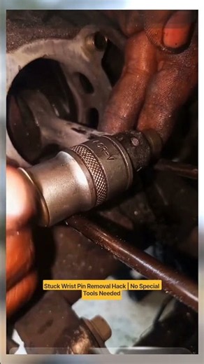 Stuck Wrist Pin Removal Hack | No Special Tools Needed #shorts #mechanic
