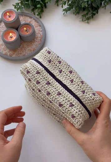Crochet your own heart stitch makeup bag! 💖 Looking for a cute and functional crochet project? This heart stitch makeup bag is a perfect choice! 💖 Find the PDF pattern in my Etsy shop – link in bio! 🧶✨ #crochet #crochettiktok #handmade #crochetbag #etsyfinds #giftideas #diyproject #minibag