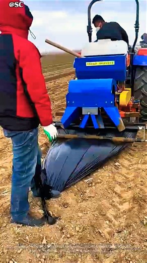 This Mulch Film Laying & Seeding Machine Transforms Farming 🚜🔥