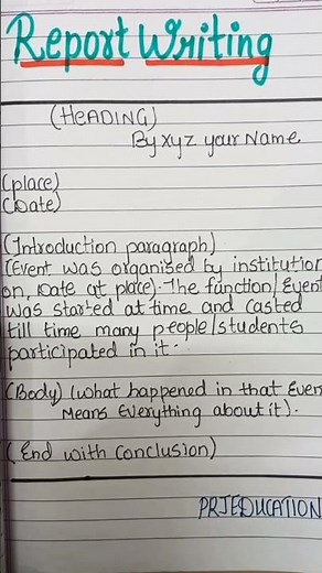 Report Writing Format In English /Report Writing For Class 12 #shorts #youtubeshorts