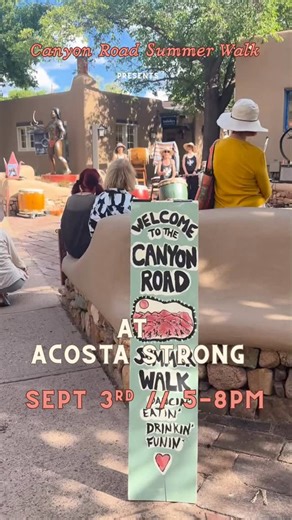 🥁Start the next Canyon Road Summer Walk with the @toriitaiko Japanese drumming on September 3rd at @acostastrong gallery! (Corner of Paseo de Peralta and Canyon) 🍋And grab a lemonade by the Santa Fe High soccer team while you witness the drum magic! | Canyon Road Productions
