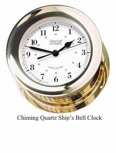 Weems and Plath 200100 Atlantis Quartz Ships Bell Clock