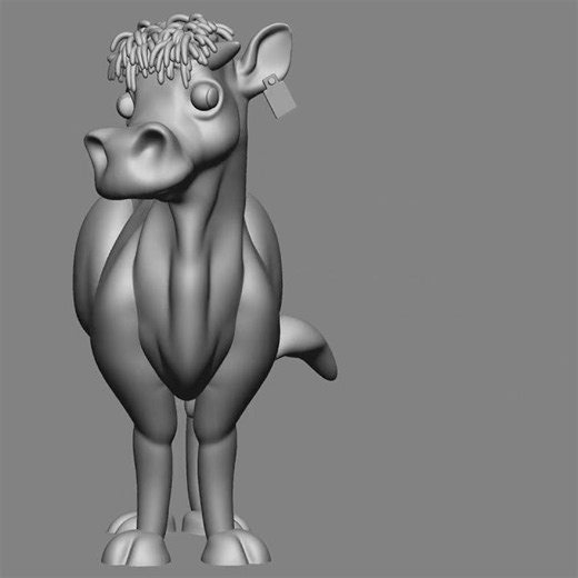 Cow Cartoo Resizable ArtToy -3d printable files