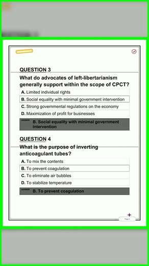 Consolidated Political Compass Test CPCT Practice Exam 10 Questions with Answers