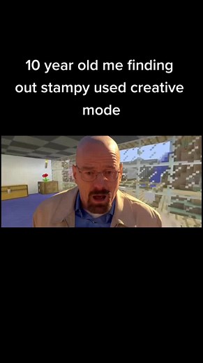 stampy using creative mode #funnymoments #meme #trending #foryoupage #fypシ #fypシ゚viral #fyp #rdr #walterwhite #babyblue #minecraft #stampy #nostalgia #minecraftmemes #breakingbad #stampylonghead #stampylongnose #minecraftmeme