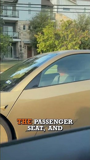 A Gold Cybercab Is Driving Austin With No Driver's Seat #tesla #cybercab #technews